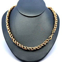 Golden Bull Fancy Necklaces Big Rope 6.5mm 16.5" 14K