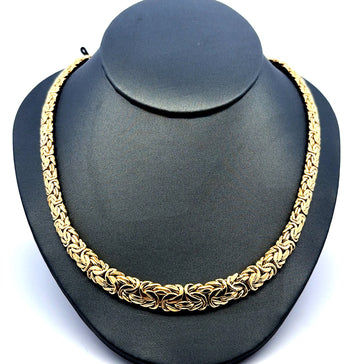 Necklaces Byzantine Princess Cut 10mm 17.5" 14K