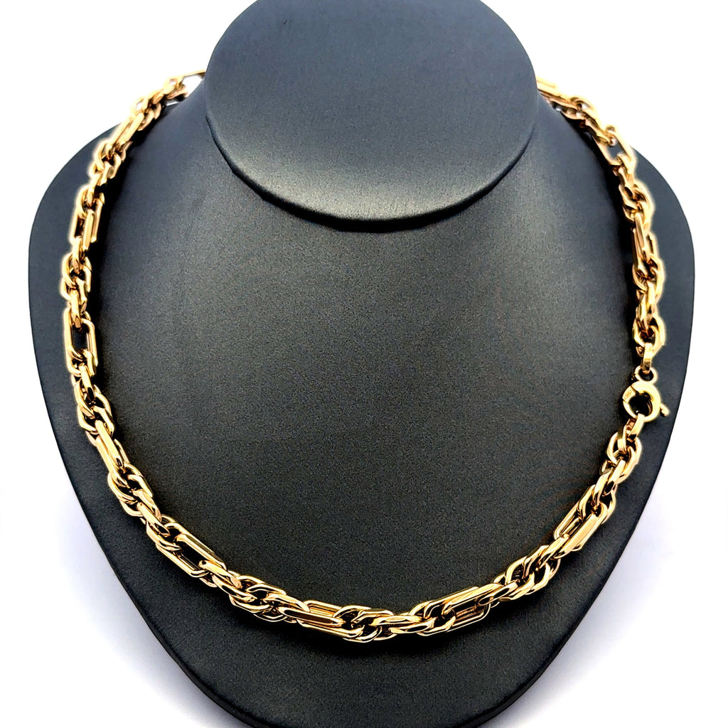 Golden Bull Fancy Necklaces Figarope 6.5mm 18" 14K