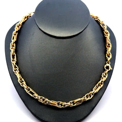 Golden Bull Fancy Necklaces Figarope 6.5mm 18" 14K