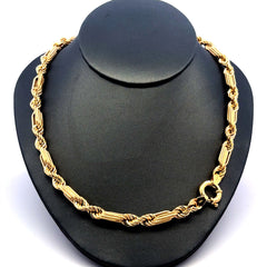 Golden Bull Fancy Necklaces Figarope 6mm 20" 14K