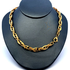 Golden Bull Fancy Necklaces Interlocking Oval Link 6.5mm 17" 14K