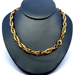 Golden Bull Fancy Necklaces Interlocking Oval Link 6.5mm 17" 14K