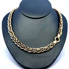 Golden Bull Fancy Necklaces Interlocking Oval Link 8.5mm 18" 14K