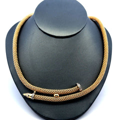 Golden Bull Fancy Necklaces Jessica with CZ 5.5mm 18.5" 14K