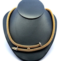 Golden Bull Fancy Necklaces Jessica with CZ 8mm 18" 14K