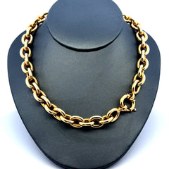 Golden Bull Fancy Necklaces Oval Link 10mm 16" 14K
