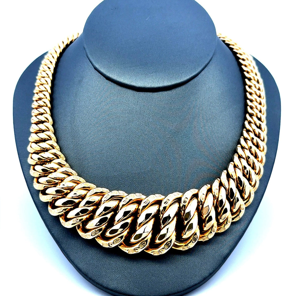 Golden Bull Fancy Necklaces Princess Cut 27mm 18" 10K