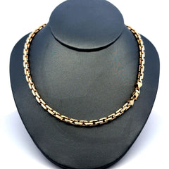 Golden Bull Fancy Necklaces Rectangular Link 4.5mm 16" 14K