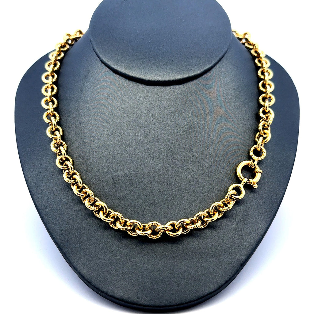 Golden Bull Fancy Necklaces Rollo 7.5mm 20" 14K