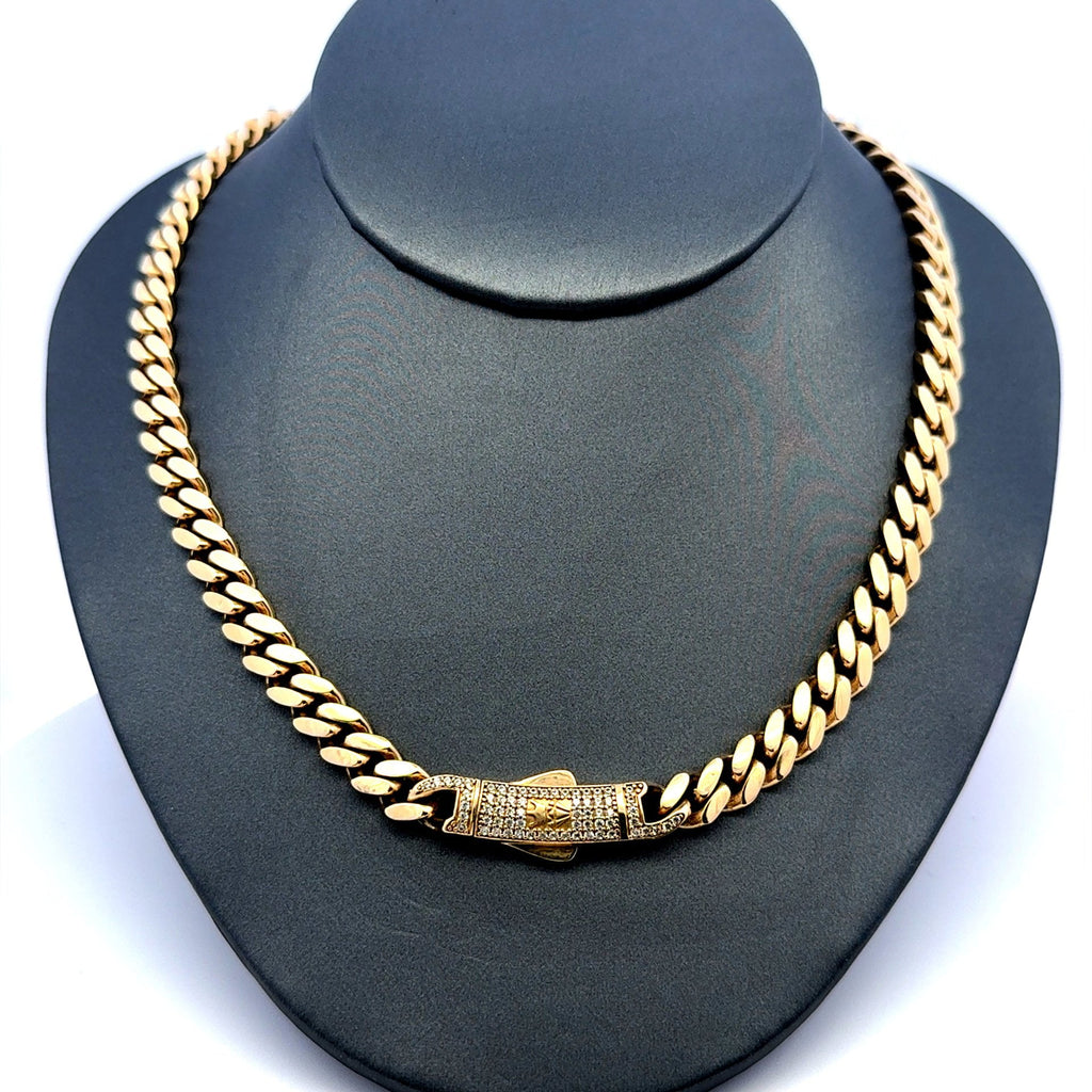 Golden Bull Fancy OR.ST Chain Monaco 7mm 22" 14K