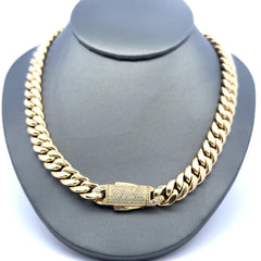 Golden Bull Fancy OR.ST Chain Monaco 9.5mm 20" 14K