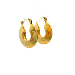 Golden Bull Fancy OR.ST Earrings Plain Hoops 23 3.5mm 14K