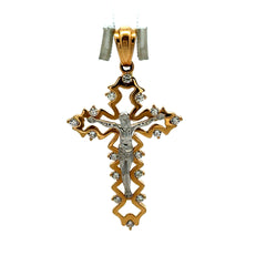 Golden Bull Fancy Pendant Cross 46 14K