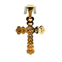 Golden Bull Fancy Pendant Cross 46.5 14K