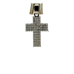 Golden Bull Fancy Pendant CZ-Iced Cross 28.5 14K