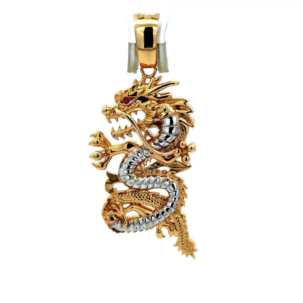 Golden Bull Fancy Pendant Dragon 60 14K