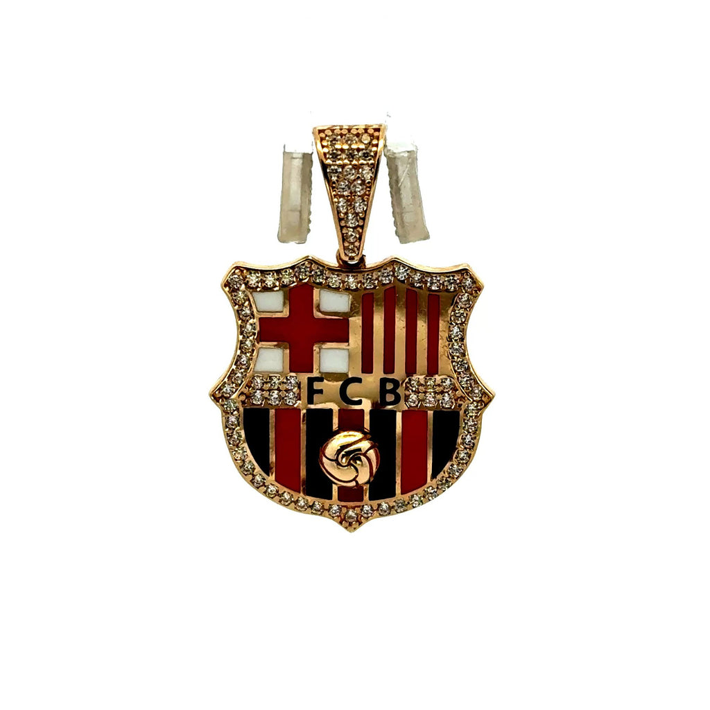 Golden Bull Fancy Pendant Football Clubs 31.5 14K