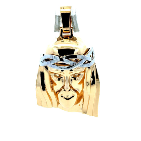Pendant Jesus Face with Crown of Thorns 48.5 14K
