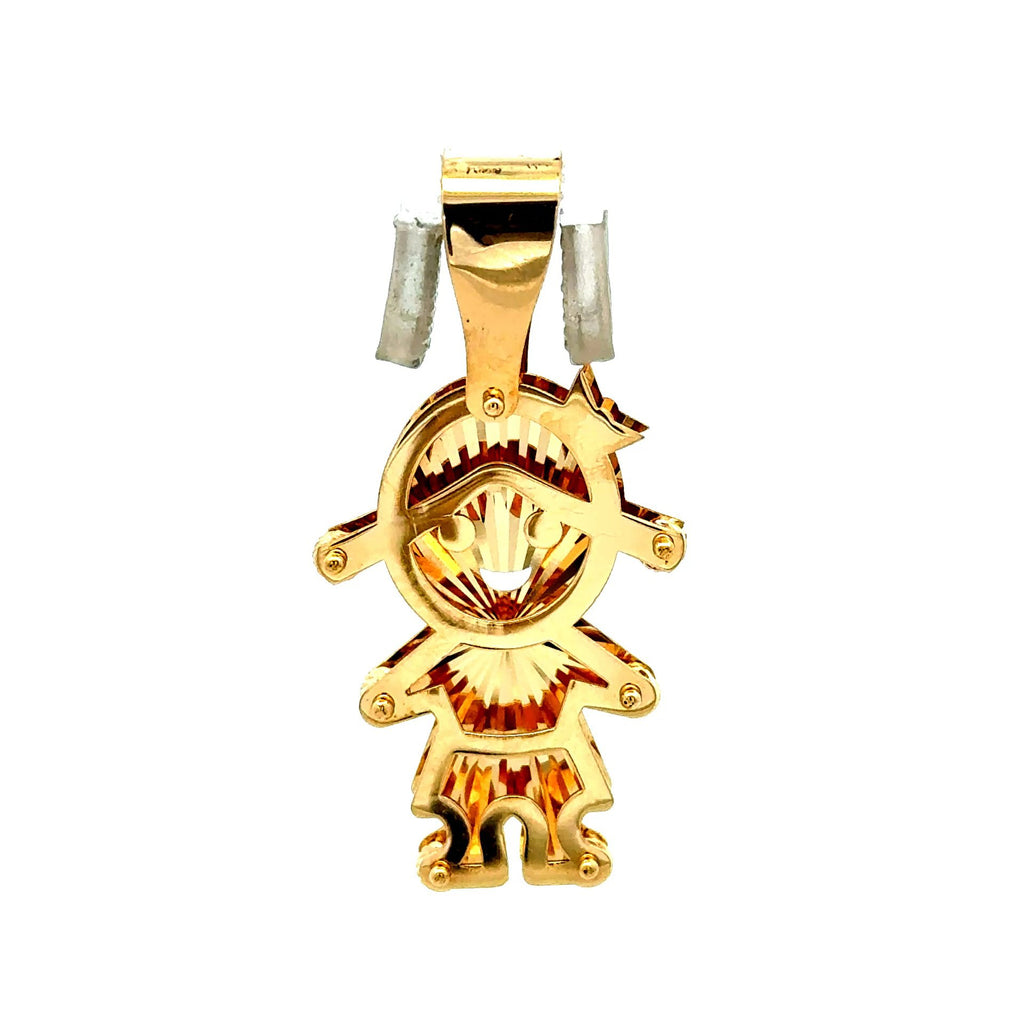 Golden Bull Fancy Pendant Kids 36 14K