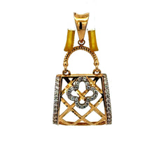 Golden Bull Fancy Pendant Little Purse 25 14K