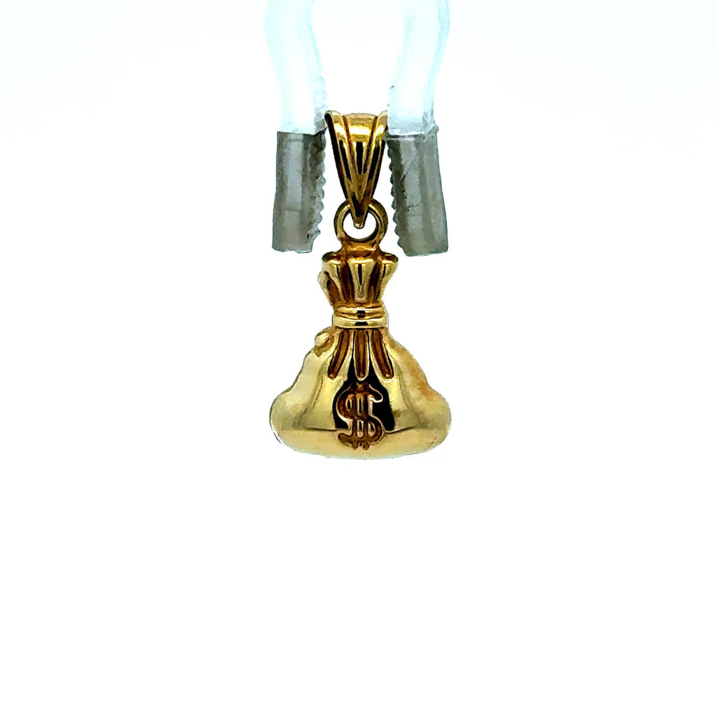 Golden Bull Fancy Pendant Money Bag 20 10K
