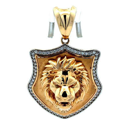 Pendant Roaring Lion Head 54 14K