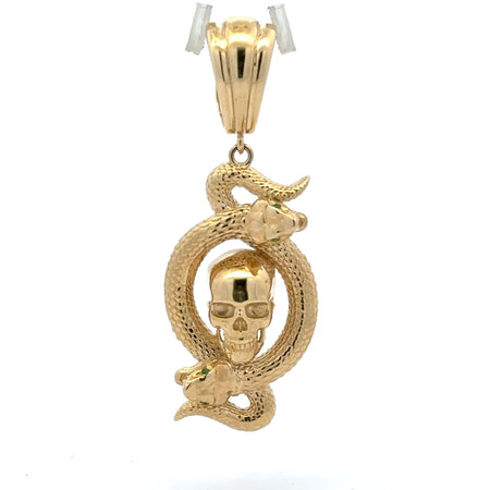 Pendant Skull with Snakes 50 10K