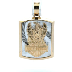 Golden Bull Fancy Pendant Templar Skull & Sword Shield 74.5 10K