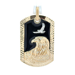 Golden Bull Fancy Pendant Two Eagles’ Dog Tag 51 10K