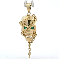 Golden Bull Fancy Pendant Two-Tone Farohar Winged Guardian 42.5 10K