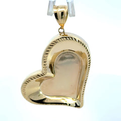 Golden Bull Fancy Pendant Two-Tone Horse Head in Horseshoe 34 10K