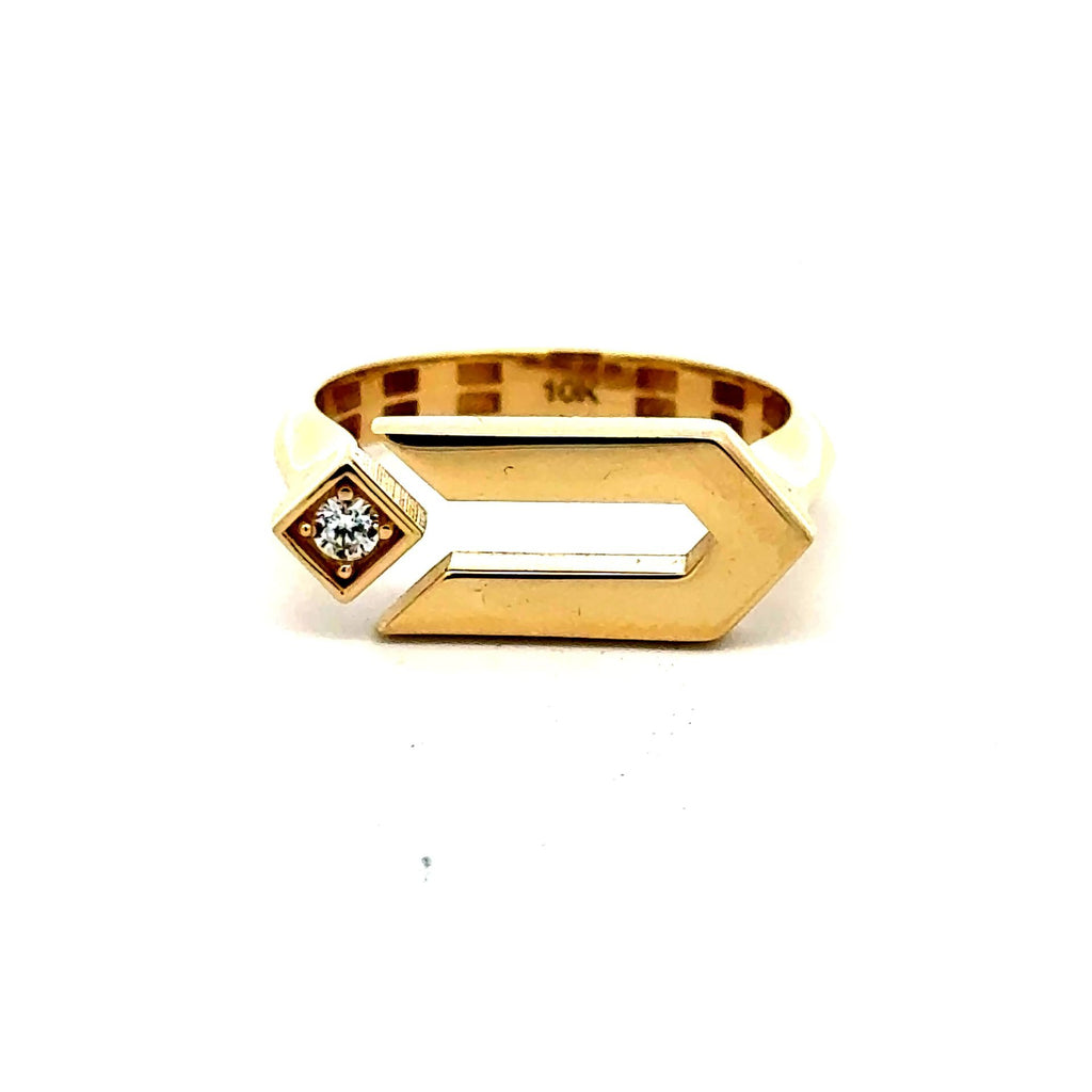 Golden Bull Fancy Ring Women's 8 3mm 10K