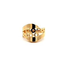 Golden Bull Fancy Ring Women's Bold Oversized 8 2.5mm 14K