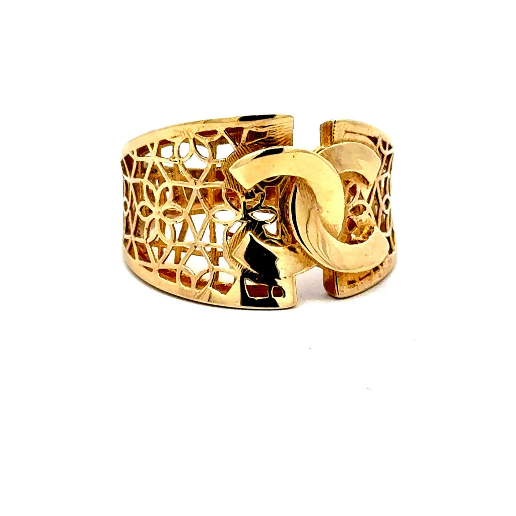 Golden Bull Fancy Ring Women's Symmetry 8.5 3mm 10K