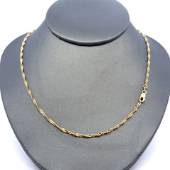 Golden Bull Indonesian Chain Twisted Herringbone 1.5mm 20" 10K