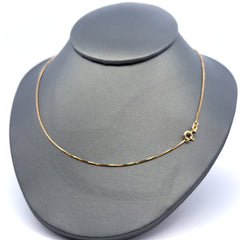 Golden Bull Italian 1 g Chain Box Link 0.5mm 18" 10K