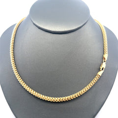 Golden Bull Italian 11.4 g Chain Hollow Franco  3mm 22" 10K