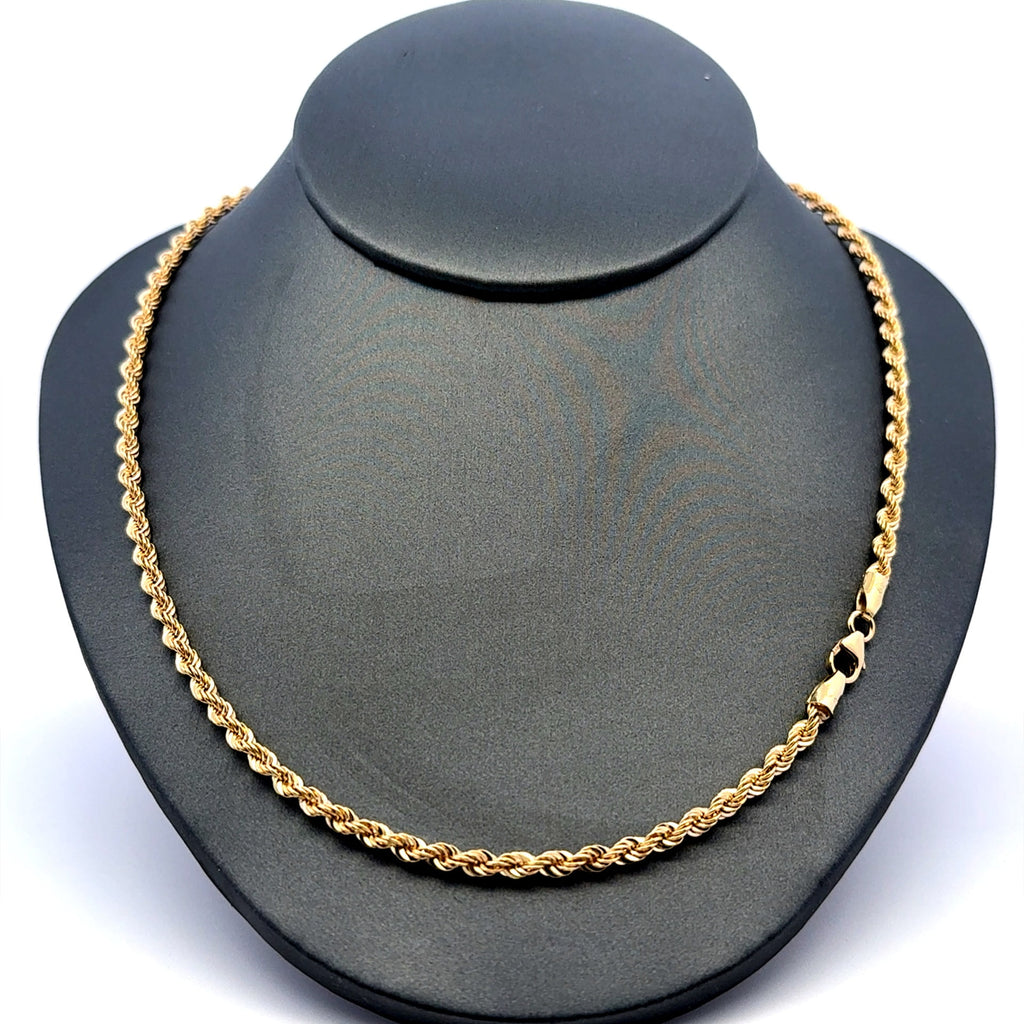 Golden Bull Italian 14.2 g Chain Solid Rope 3mm 20" 10K