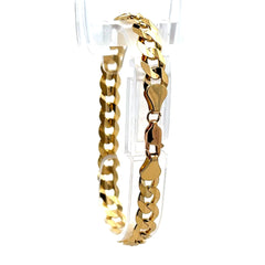 Golden Bull Italian 15.5 g Bracelet Curb Link 8.5mm 8" 10K