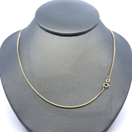 Chain Box Link 1mm 18" 14K