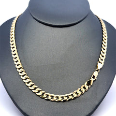 Golden Bull Italian 23.1 g Chain Curb Link 6mm 22" 10K