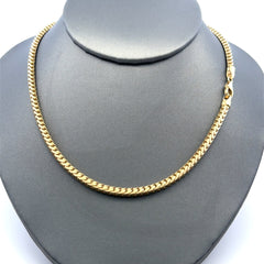 Golden Bull Italian 24.6 g Chain Solid Franco 3mm 20" 10K