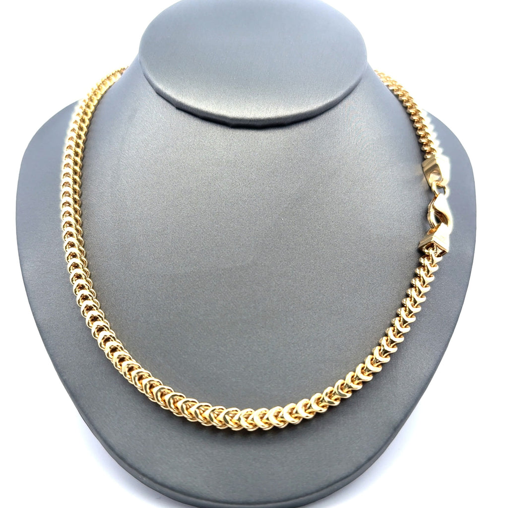 Golden Bull Italian 28.6 g Chain Hollow Franco  4.5mm 24" 10K