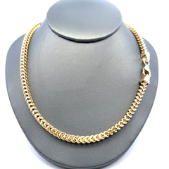 Golden Bull Italian 28.6 g Chain Hollow Franco  4.5mm 24" 10K