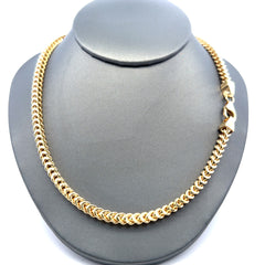 Golden Bull Italian 28.6 g Chain Hollow Franco  4.5mm 24" 10K