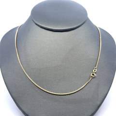 Golden Bull Italian 3.3 g Chain Box Link 1mm 18" 14K