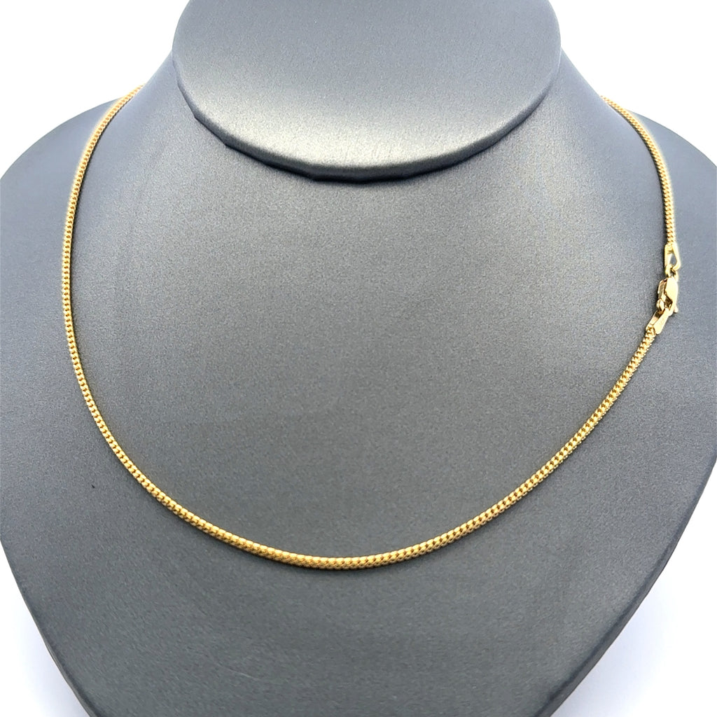 Golden Bull Italian 4.3 g Chain Solid Franco 1.5mm 16" 14K