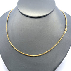Golden Bull Italian 4.3 g Chain Solid Franco 1.5mm 16" 14K