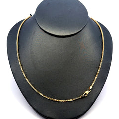 Golden Bull Italian 7.7 g Chain Angular Box Link 1.5mm 24" 14K